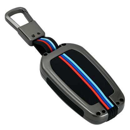 Keychain Metal Shell & Soft Silicone Full Protection Key Case Holder Compatible with Toyota Fortuner, Fortuner Legender, Innova Hycross 3 Button Smart Key