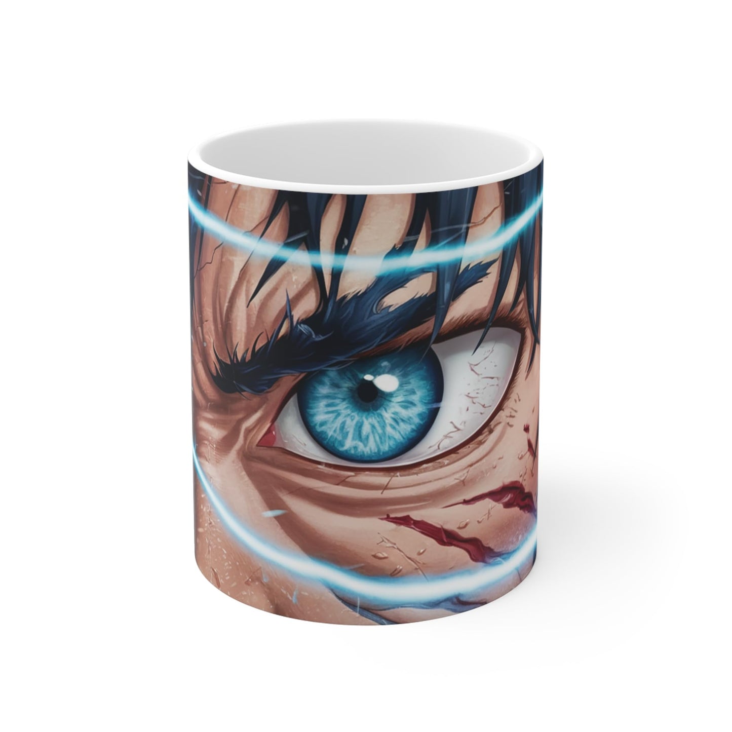 RF REDFOXX Anime Eye Design Ceramic Coffee Mug, 350 ml, White