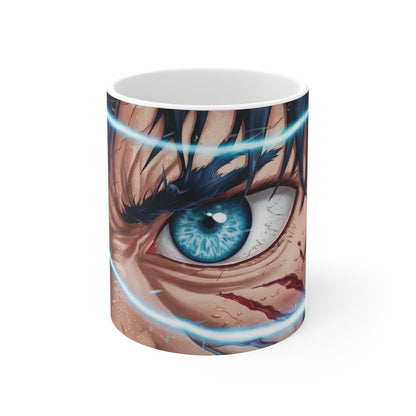 RF REDFOXX Anime Eye Design Ceramic Coffee Mug, 350 ml, White