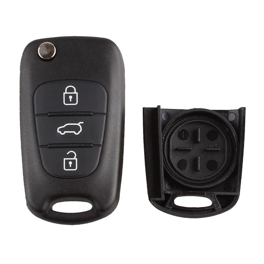 Fly Master Replacement Flip Key Shell Compatible for Old Hyundai i20 Below 2012 Models