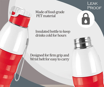 Spare Ready Lid Compatible with Milton Kool Fusion Water Bottle (560ml/700ml/900ml) – Red | Leak-Proof BPA-Replacement Cap | Secure Fit Bottle (Only Lid)