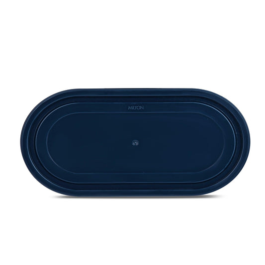 FreshLock Oval Tiffin Lid 650–675ml | Leak-Resistant Replacement Cover Compatible with Milton Steel Refresh Lunch Box | Secure Fit Spare Container Lid (Blue)