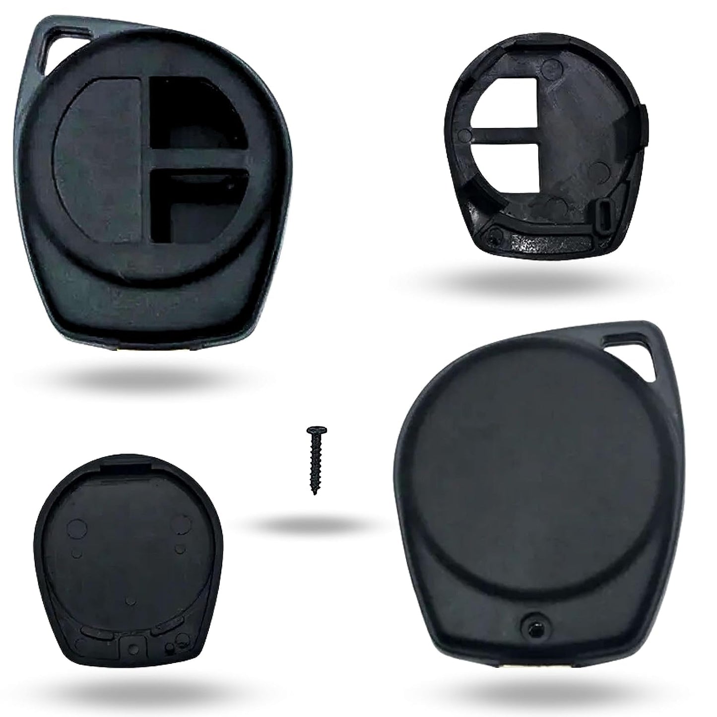 2 Button Smart Key Shell for Suzuki Alto, Baleno, Brezza, Swift, Celerio, Dzire, Ciaz, Ignis, S-Cross, Ertiga, XL-6, S-Presso, Ritz, SX4, WagonR Models -(Blade Not Included)