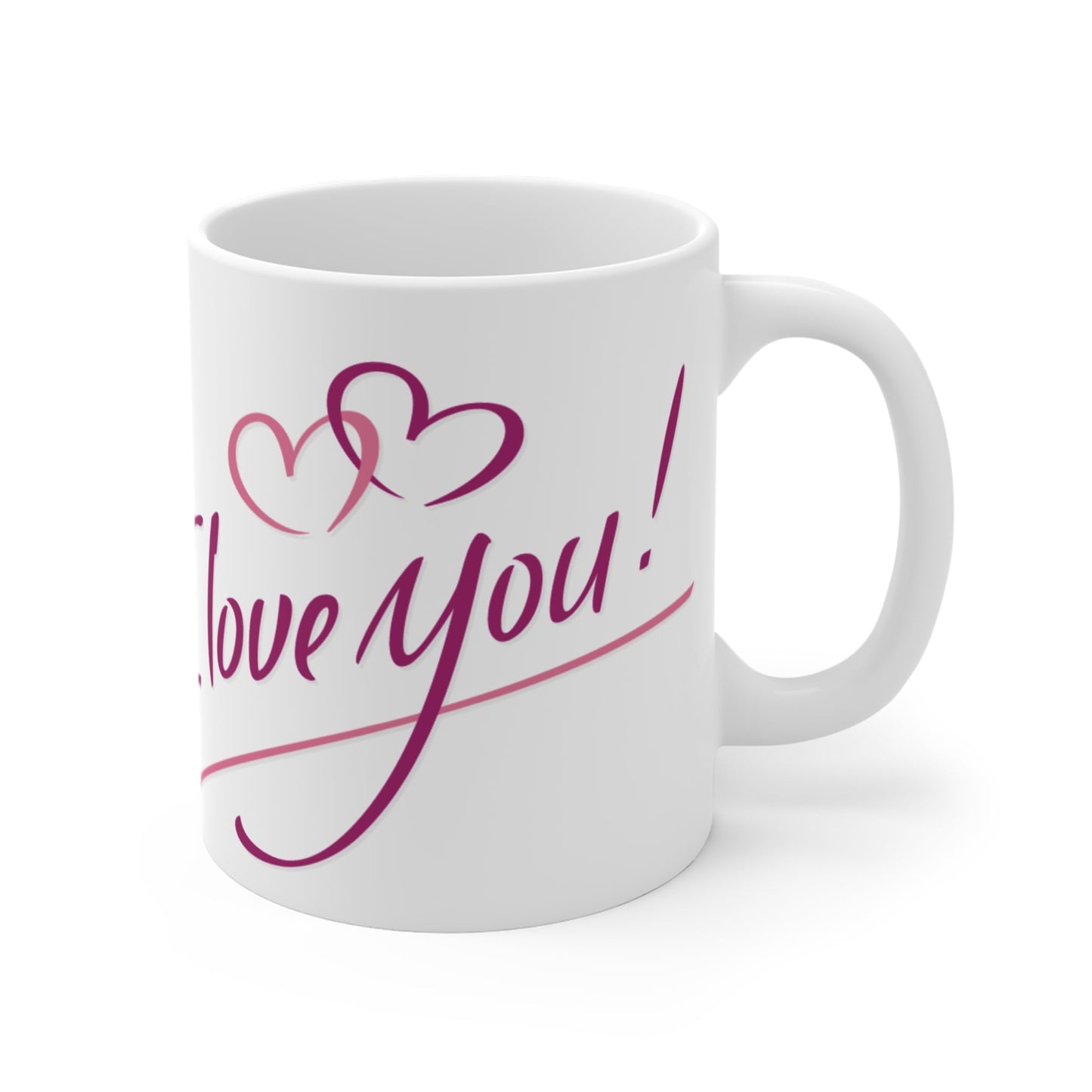 RF REDFOXX Romantic Couple Coffee Mugs, I Love You Design, White Ceramic, 350 ml, Pack of 1