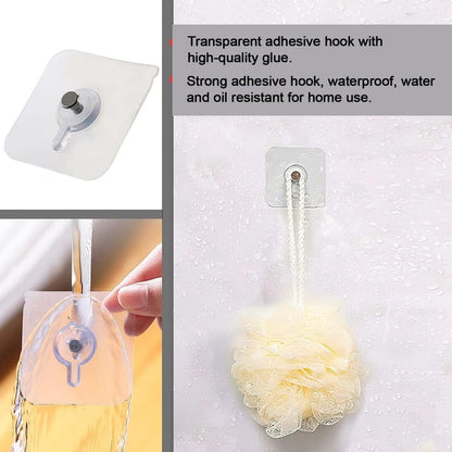 RF REDFOXX Adhesive Wall Hooks, Heavy-Duty, White, Set of 14, 10 x 10 cm, for Photo Frames, Keys and Shelves (15)