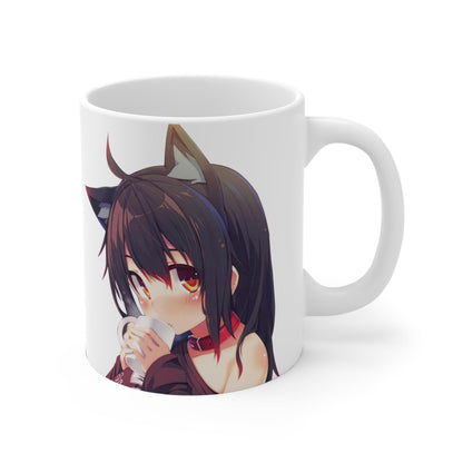 RF REDFOXX Hinata Hyuga Anime Character Design Ceramic Coffee Mug, 350 ml, White