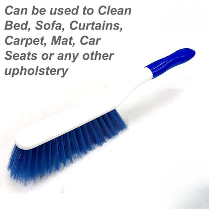 Long Bristle Polypropylene Dust Cleaning Brush – Ideal for Carpet Cleaning, Car Seats, Beds, Sofas, Curtains, Mats, and Household Upholstery Cleaning – Multicolour (Pack of 1).