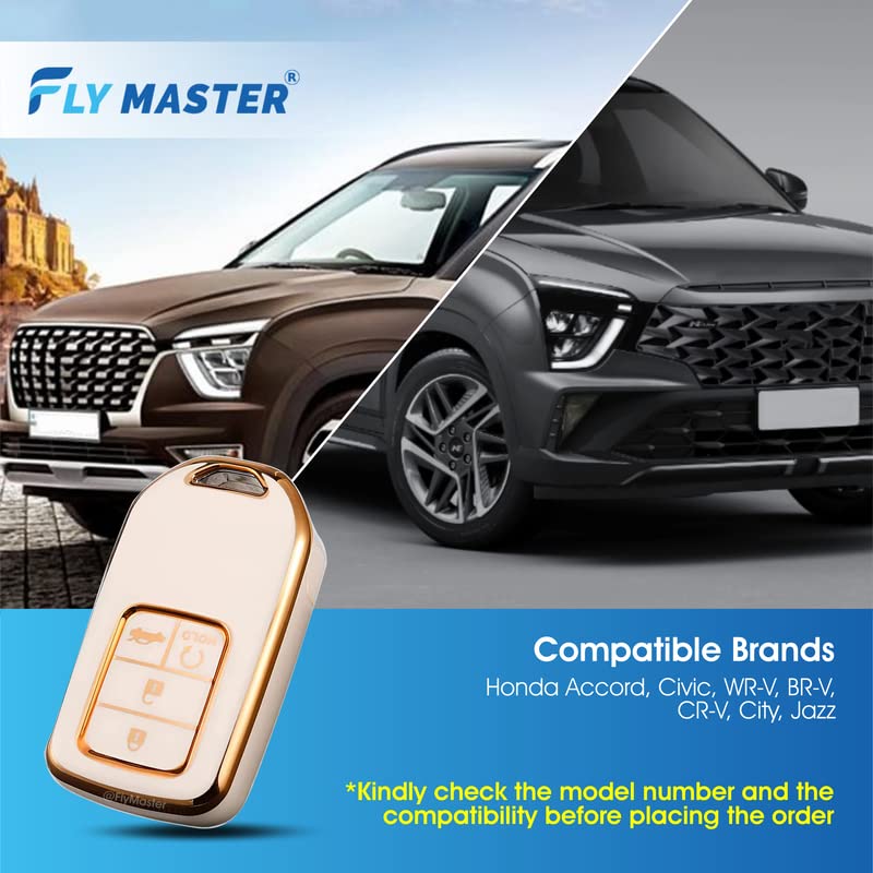 TPU Key Cover Compatible with Suzuki Baleno Ciaz Ignis S.Cross Vitara Brezza. (White)