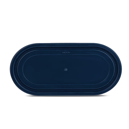 Spare Oval Container Lid Compatible with Milton Steel Refresh Tiffin | Fits 650ml–675ml Oval Container | Leak-Resistant Replacement Lid | Blue