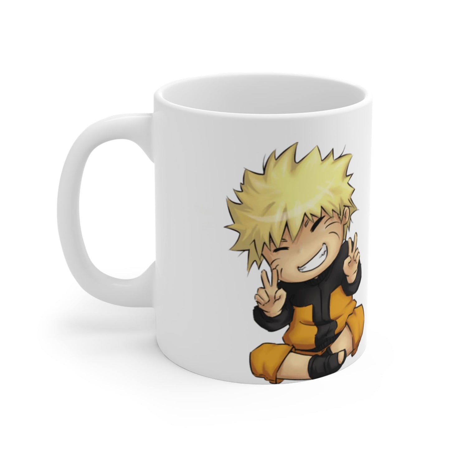 RF REDFOXX Anime Character Ceramic Coffee Mug, 350 ml, White (Baby Naruto)