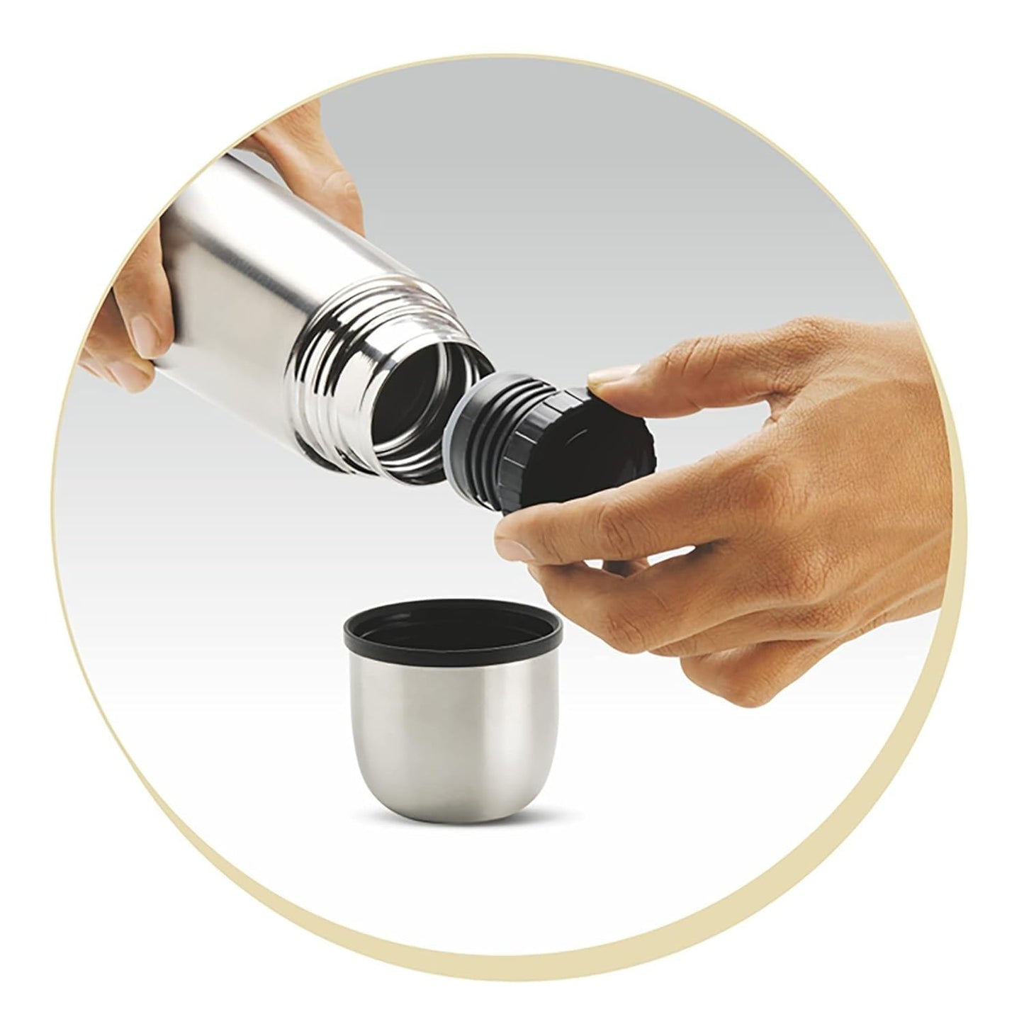 Spare Lid for Milton Thermosteel Bottle – 350ml/500ml | Leak-Proof Plain Cap | Compatible with Hot & Cold Vacuum Flask | BPA-Free, ISI Certified