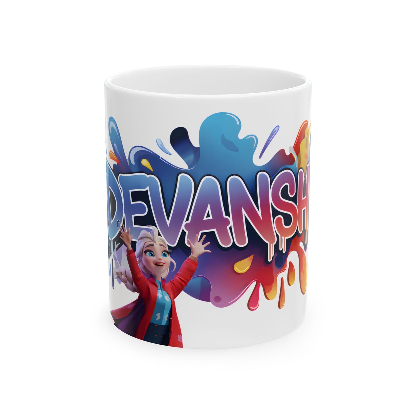 RF REDFOXX Personalized Photo and Name Coffee Mug Gift for Boyfriend & Girlfriend, 325 ml, White Ceramic