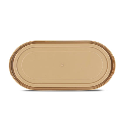 Spare Oval Tiffin Lid 650–675ml | Leak-Resistant Spare Cover Compatible with Milton Steel Refresh Lunch Box | Tight Fit Replacement Container Lid (Beige)