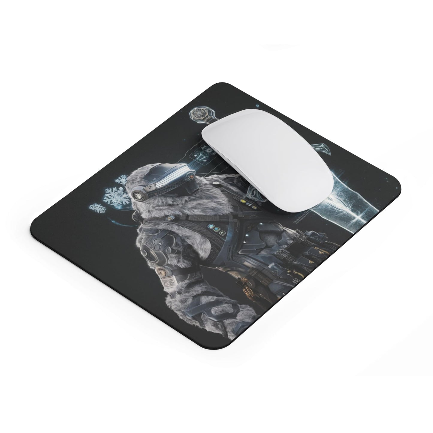 RF REDFOXX Anime Designs Sword Holding Character Mouse Pad, Smooth Non-Slip Rubber Base, 30 x 25 cm