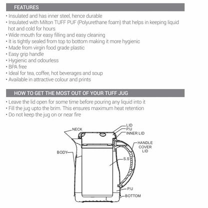 ThermoSeal Jug Spare Lid 750ml–1500ml | PU Insulated Replacement Cap Compatible with Milton Viva Tuf Water Jug | Leak-Proof Durable Lid for Hot & Cold Use (Brown)