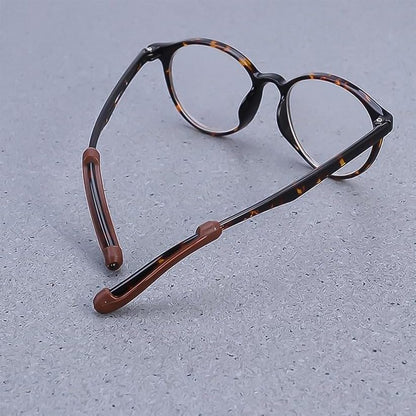RF REDFOXX Anti-Slip Silicone Eyeglass Ear Hooks, Comfortable Glasses Temple Grip Holders, Black, 1 Pair