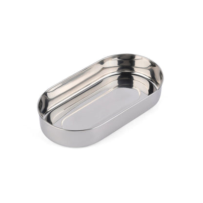 Spare Stainless Steel Oval Container Compatible with Milton Corporate Lunch Box | 0.5mm Thick DDQ Steel | Replacement Inner Container | Food-Grade & Durable
