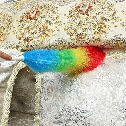 26-Inch Microfiber Static Feather Duster Brush – Washable, Lightweight, Flexible PP Handle – Multipurpose Dusting Tool for Home, Office, Car Cleaning (Color May Vary)