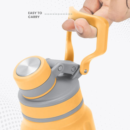 Spare Lid for Milton Mysporty Thermosteel Water Bottle | Compatible with 600ml, 800ml, 1000ml | Insulated Hot & Cold Bottle Cap Replacement (Yellow, Durable & Leakproof)