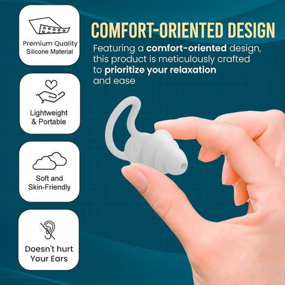 Silicone Noise Reduction Earplugs for Sleeping & Swimming | Reusable Waterproof Ear Plugs for Travel, Study & Flight | Soft Anti-Drop Earbuds for Men & Women (1 Pair)