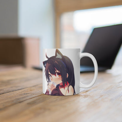 RF REDFOXX Hinata Hyuga Anime Character Design Ceramic Coffee Mug, 350 ml, White