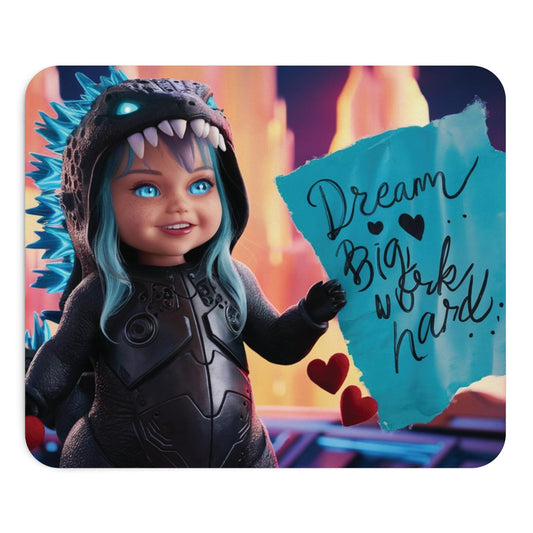 RF REDFOXX Motivational Mouse Pad with Dream Big Quote, Non-Slip Rubber Base, 30 x 25 cm