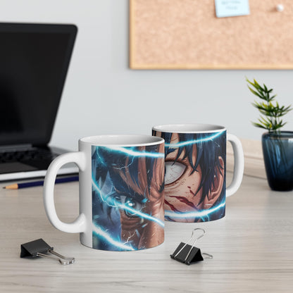RF REDFOXX Anime Eye Design Ceramic Coffee Mug, 350 ml, White