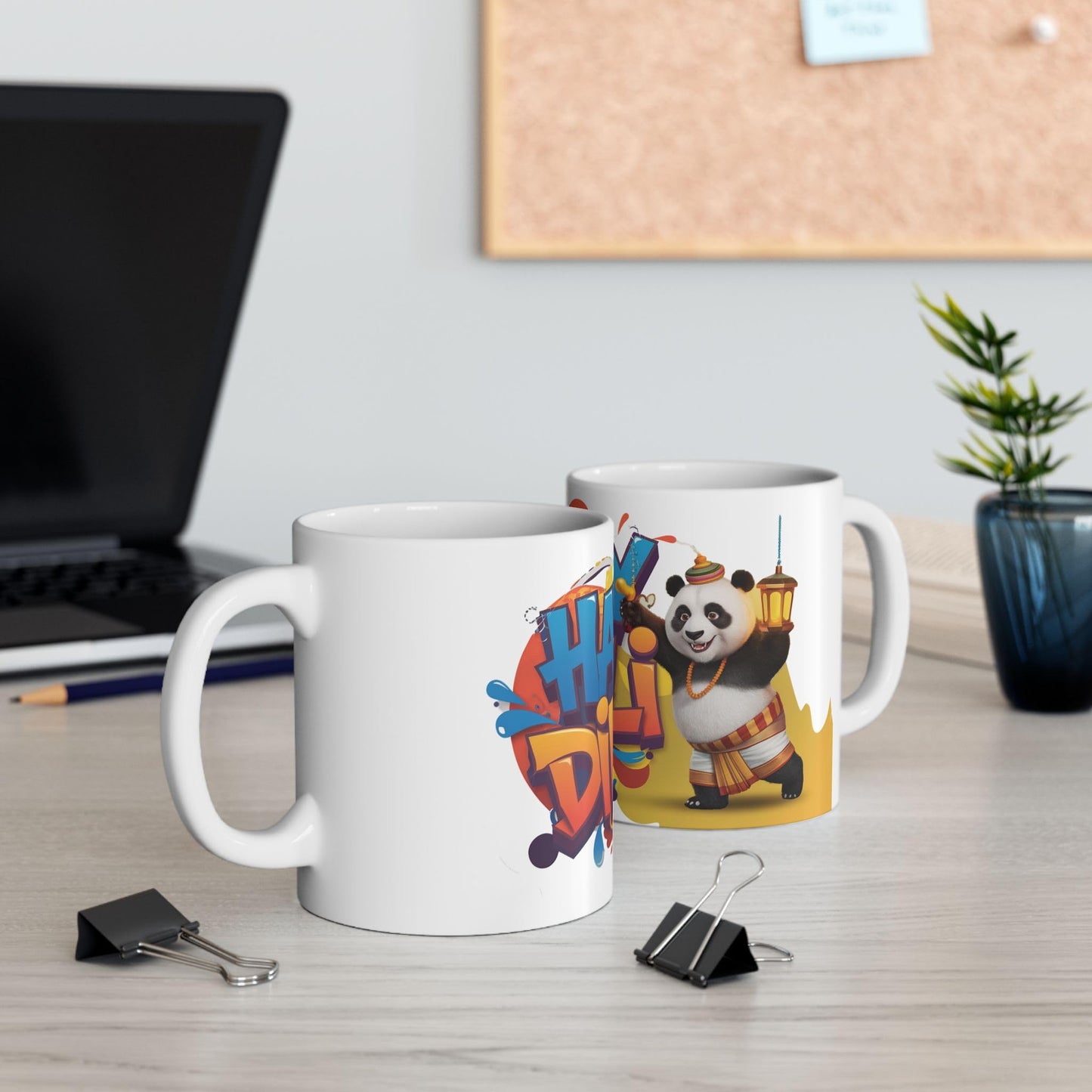 RF REDFOXX Happy Diwali Ceramic Mug, 325 ml, Unique Designs