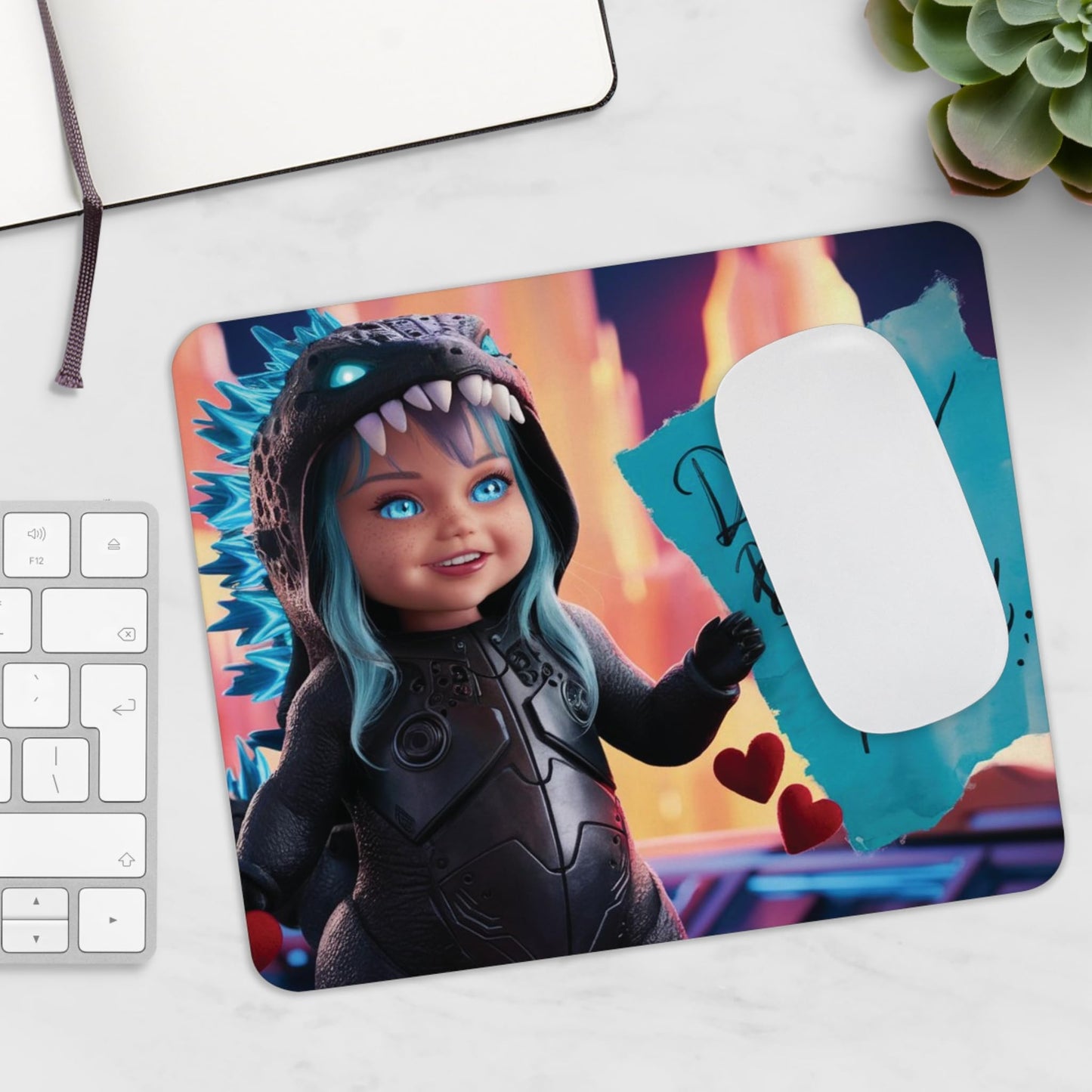 RF REDFOXX Motivational Mouse Pad with Dream Big Quote, Non-Slip Rubber Base, 30 x 25 cm