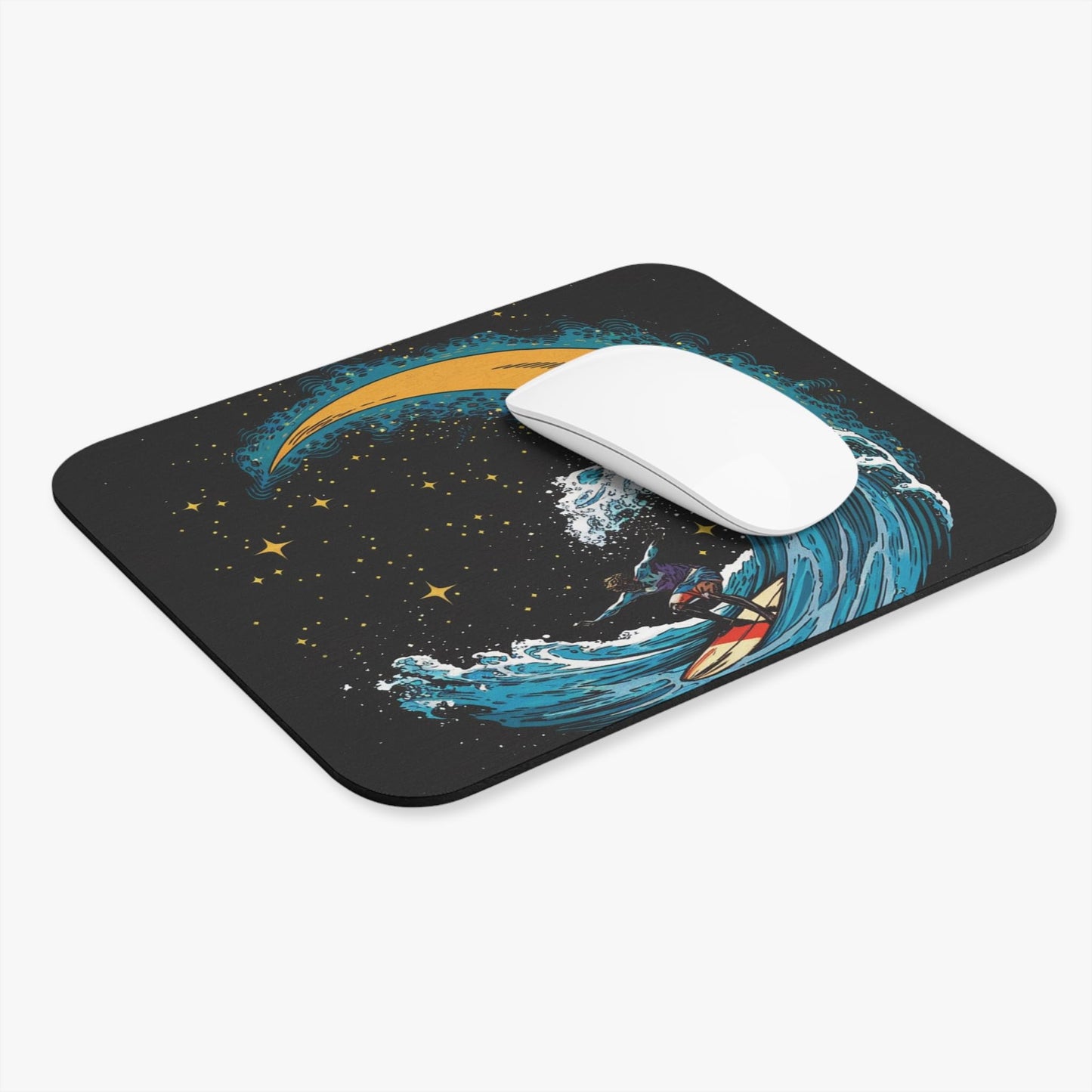 RF REDFOXX Designer Mouse Pad with Smooth Rubber Base, Moon Designs, 30.5 x 25.4 cm