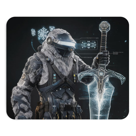 RF REDFOXX Anime Designs Sword Holding Character Mouse Pad, Smooth Non-Slip Rubber Base, 30 x 25 cm