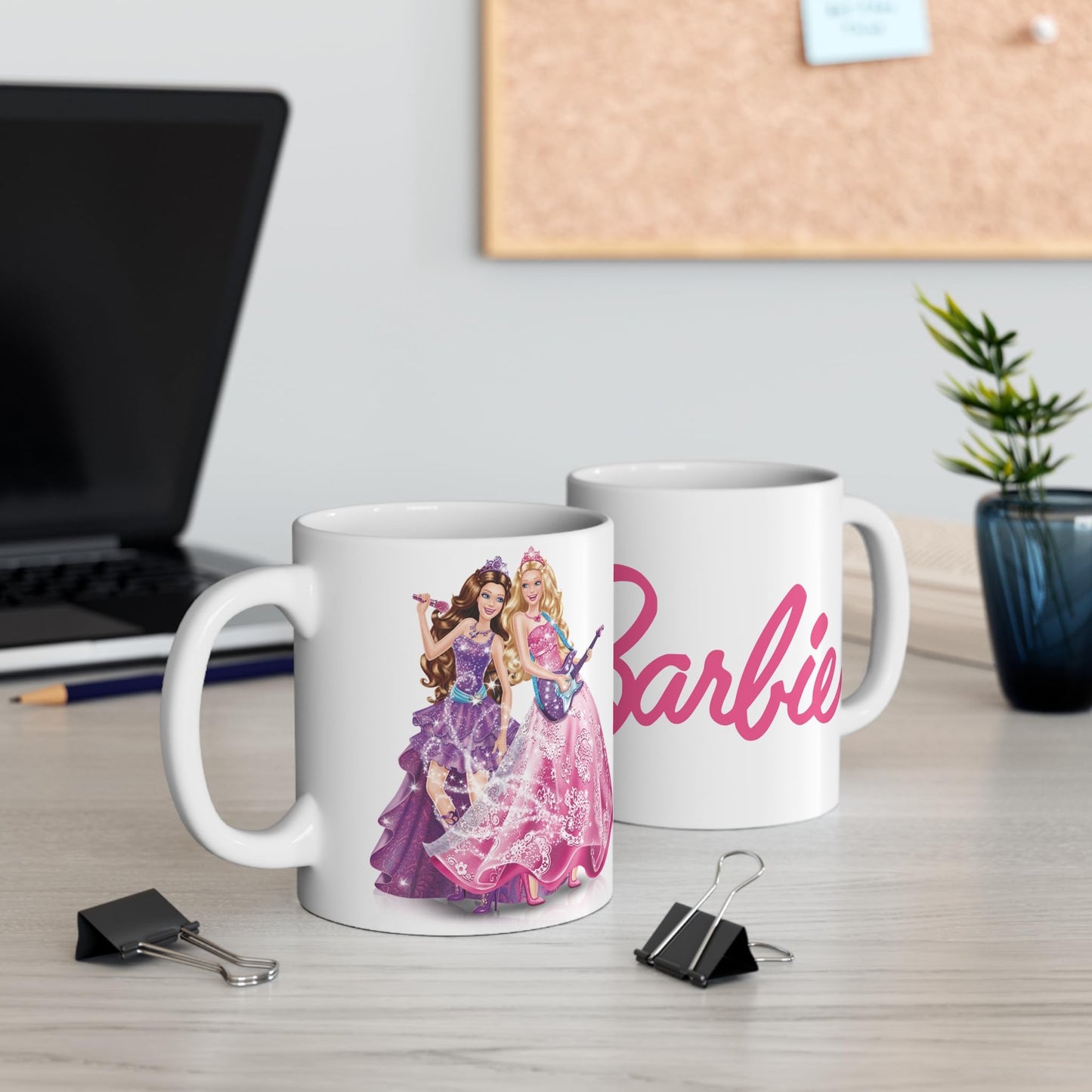 RF REDFOXX Princess Ceramic Coffee Mug, 350 ml, White with Pink Design Best Gift for Baby Girl