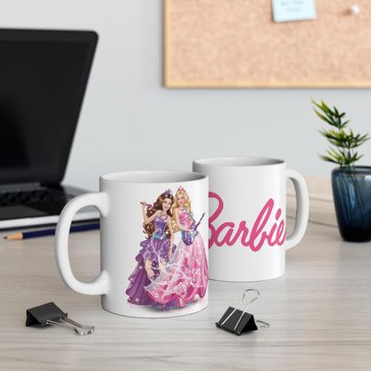 RF REDFOXX Princess Ceramic Coffee Mug, 350 ml, White with Pink Design Best Gift for Baby Girl