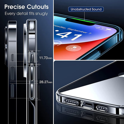RF REDFOXX Compatible with i-Phone 11 Clear Case | Slim Shockproof Silicon & TPU Back Cover with Camera | Anti-Yellowing Scratch Resistant Transparent Phone Case for iPhone 11 (iPhone 12 Pro)