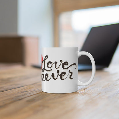RF REDFOXX Couple Love Design Coffee Mug, 350 ml - I Love You Message Printed - Gift for Boyfriend, Girlfriend, Husband, Wife, and Love Partners