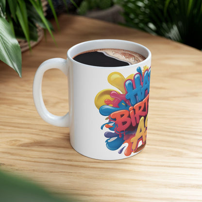 Unique Designs Photo and Name On Coffee Mug/Cup for Gift (with Free Key Chain) - White Ceramic Mugs, 350 ML