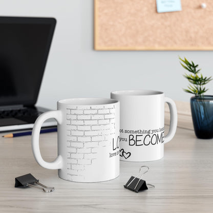 RF REDFOXX Inspirational Love Quote Coffee Mug, White Ceramic, 350 ML for Gifting and Present