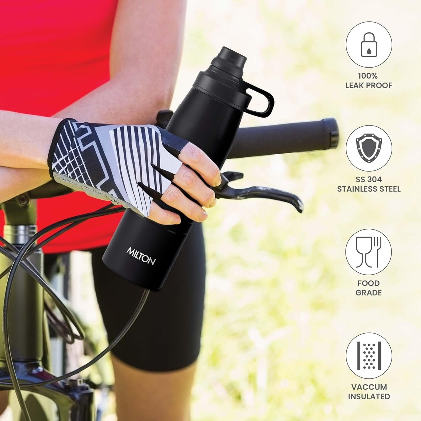Spare Lid Compatible with Milton Sprint Thermosteel Bottle | Fits 600ml & 900ml Bottles | Leak-Proof Replacement Cap for Hot & Cold Insulated Water Bottle | Durable Secure Fit (Lid Only)