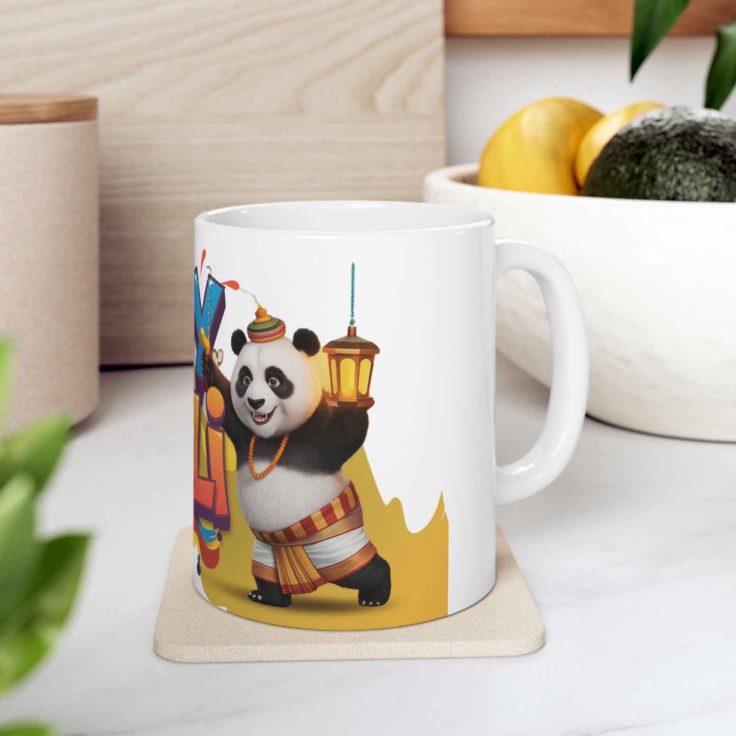RF REDFOXX Happy Diwali Ceramic Mug, 325 ml, Unique Designs
