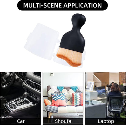 Car dust Cleaner Brushes, Auto Interior Soft Hair Removal Brush, Car Cleaning Brush Design Dirt Dust Clean Brush for Car, Home, Office, Computer, Keyboard Engine and Dashboard (1PCs)