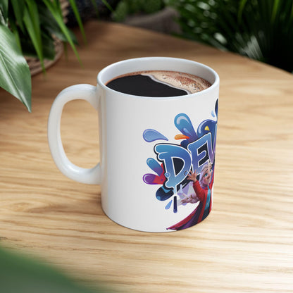 RF REDFOXX Personalized Photo and Name Coffee Mug Gift for Boyfriend & Girlfriend, 325 ml, White Ceramic