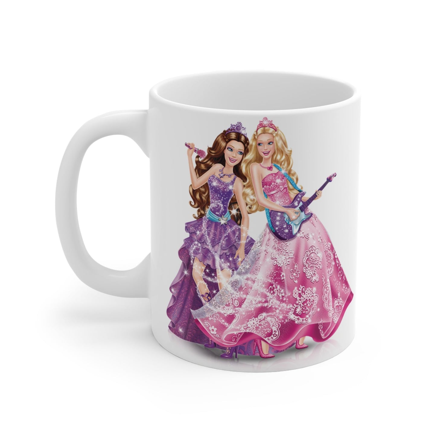 RF REDFOXX Princess Ceramic Coffee Mug, 350 ml, White with Pink Design Best Gift for Baby Girl