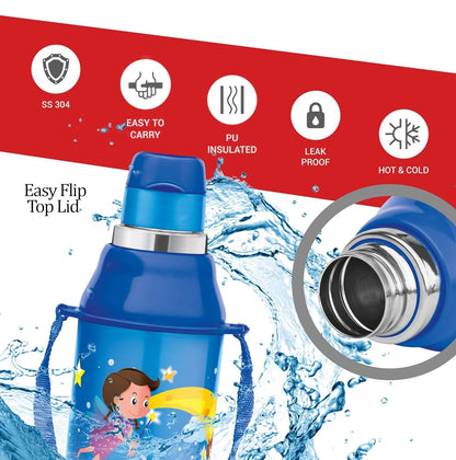 Spare Lid Compatible with Milton Kool Steelight Water Bottle | Fits 600ml | Leak-Proof Replacement Lid | BPA-Free | Blue