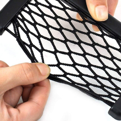 Car Storage Net, Black Seat Side Back Storage Net Bag, Trunk Holder Pocket Organizer String Bag Phone Stand