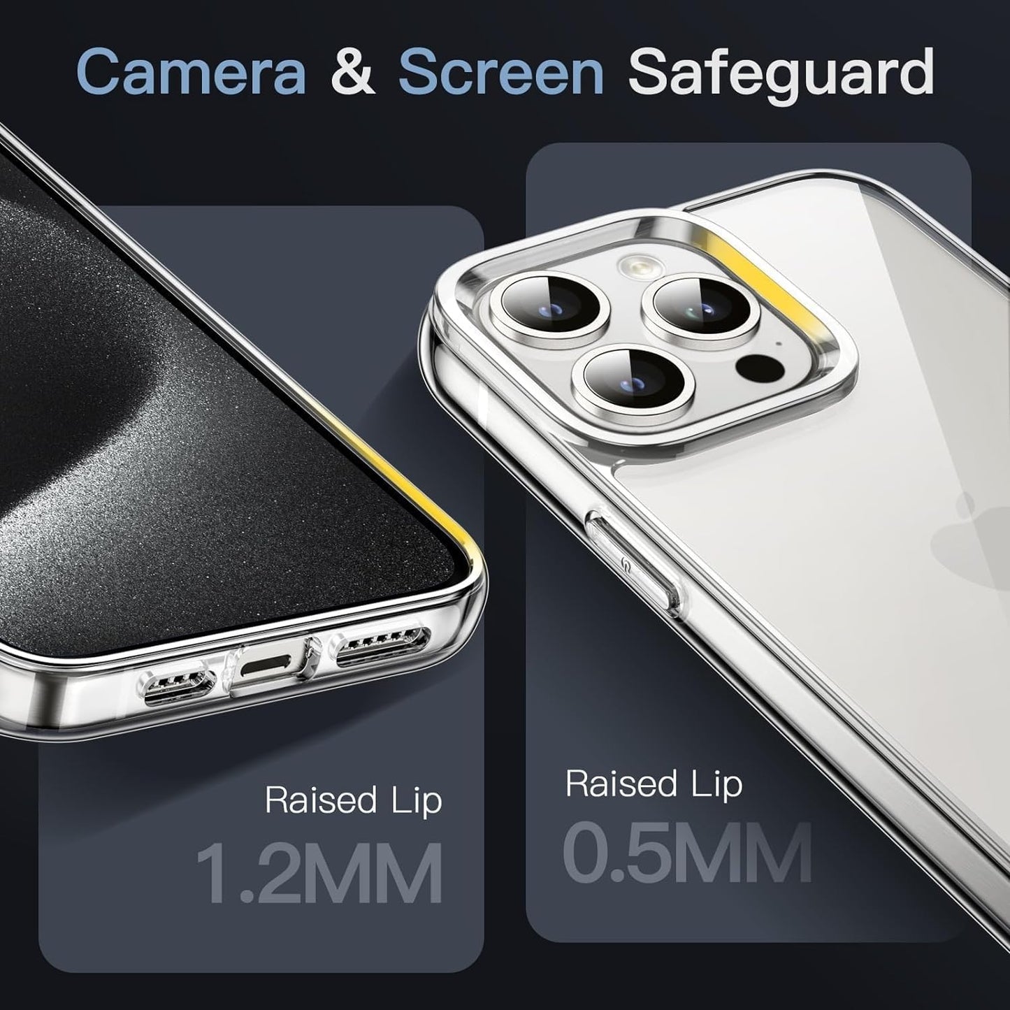 RF REDFOXX Compatible with i-Phone 11 Clear Case | Slim Shockproof Silicon & TPU Back Cover with Camera | Anti-Yellowing Scratch Resistant Transparent Phone Case for iPhone 11 (iPhone 15 Pro Max)