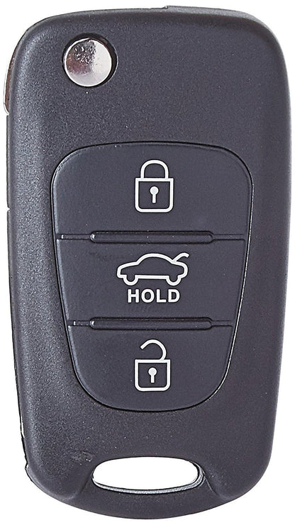 Fly Master Replacement Flip Key Shell Compatible for Old Hyundai i20 Below 2012 Models