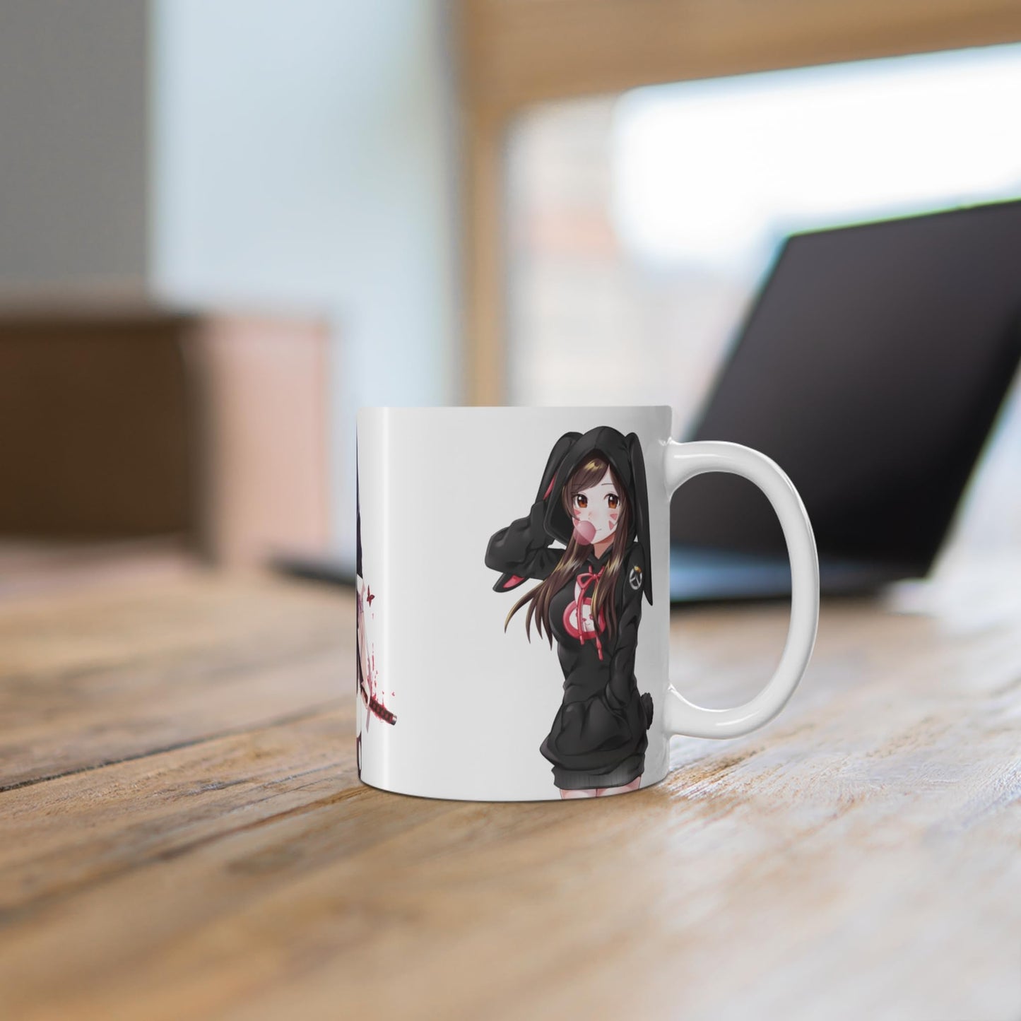 RF REDFOXX Anime Character Coffee Mug, 350 ml, Ceramic, White (Nekopara Kavaii)