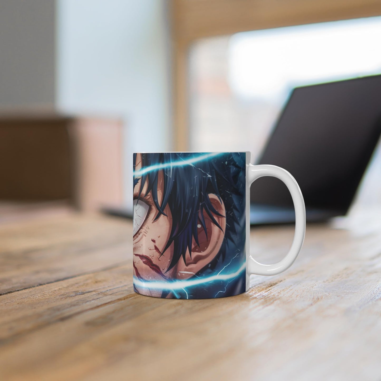 RF REDFOXX Anime Eye Design Ceramic Coffee Mug, 350 ml, White