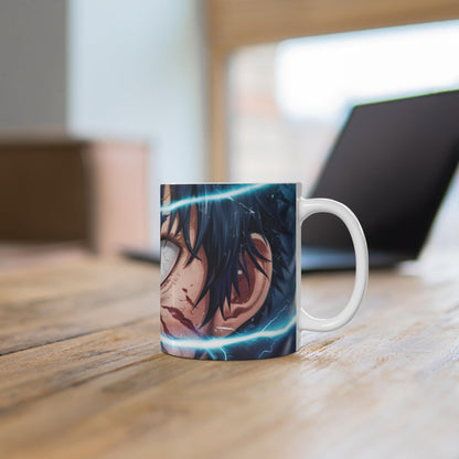 RF REDFOXX Anime Eye Design Ceramic Coffee Mug, 350 ml, White