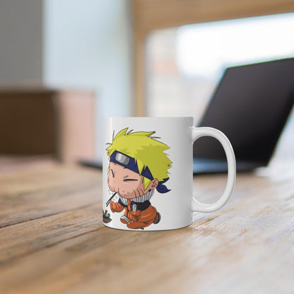 RF REDFOXX Anime Character Ceramic Coffee Mug, 350 ml, White (Baby Naruto)